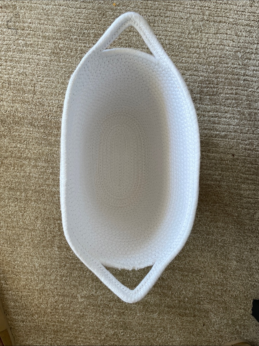White Woven Cotton Storage Basket - Home Accents